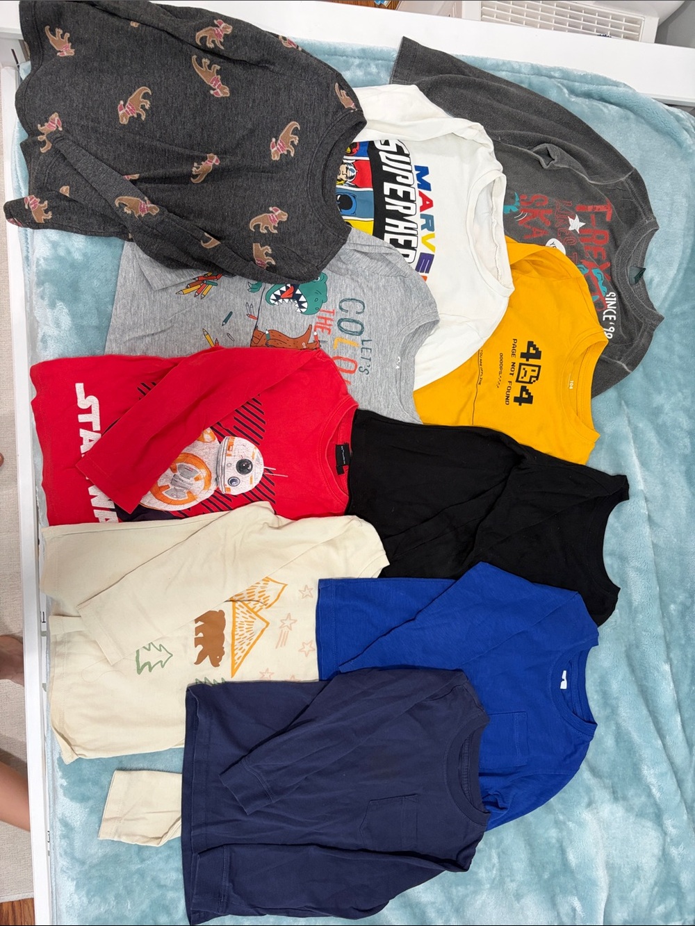 Kids Long Sleeve Graphic Tees— Blundle, 4T-5T, cotton